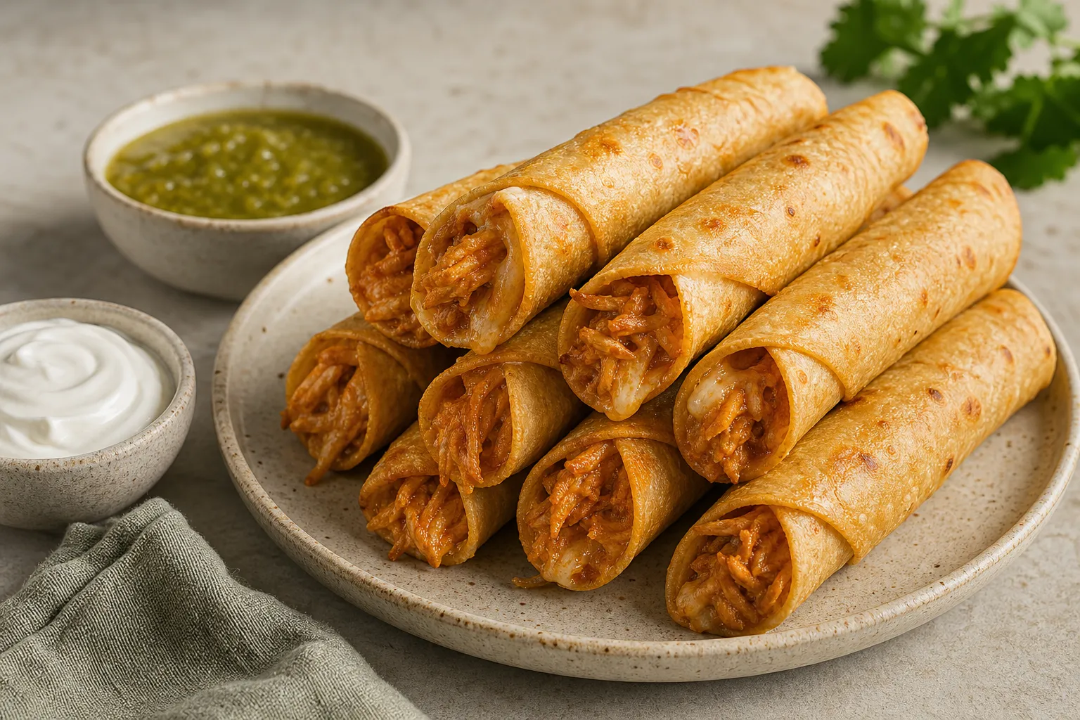 Baked Chicken Taquitos