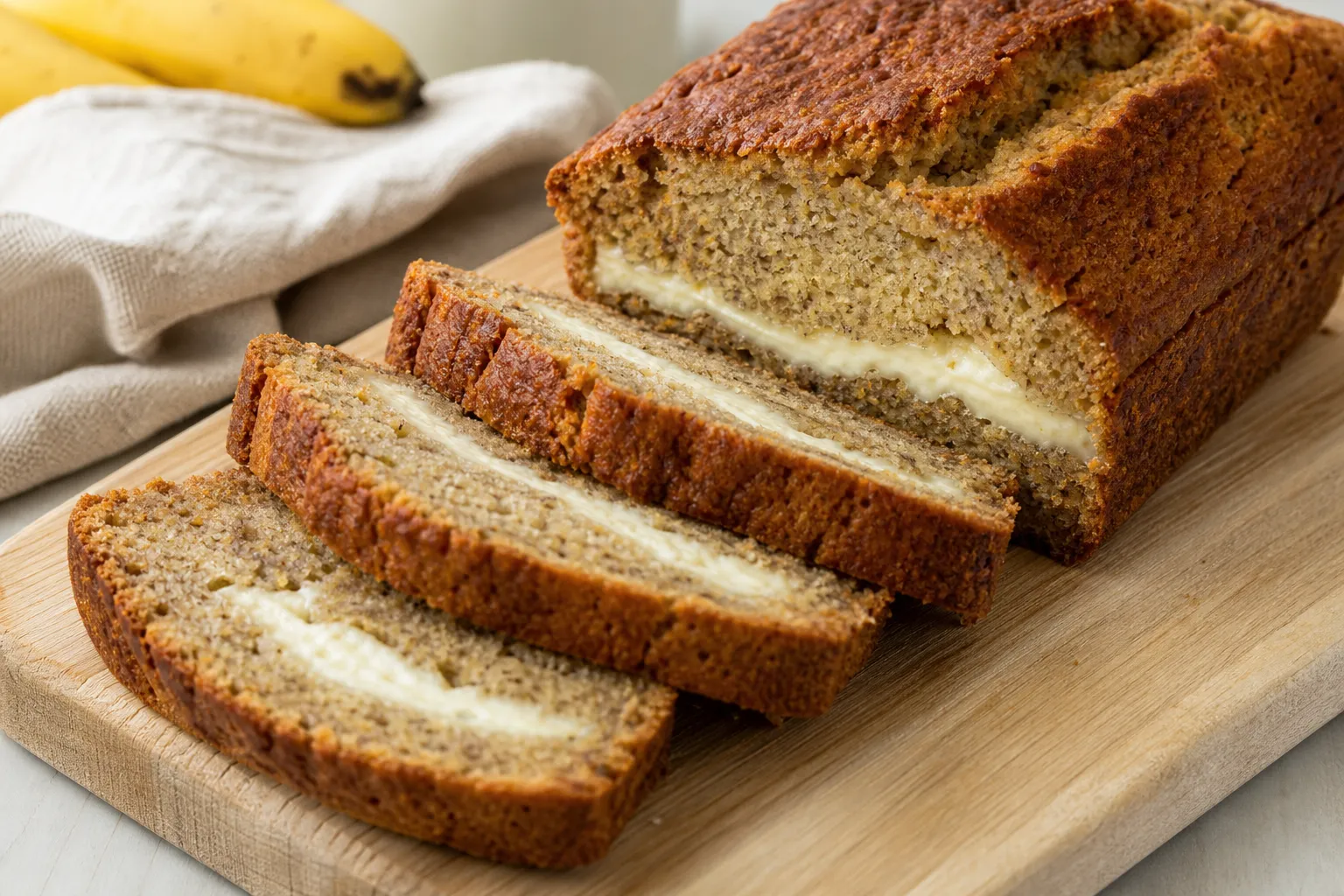 Cream Cheese-Filled Banana Bread