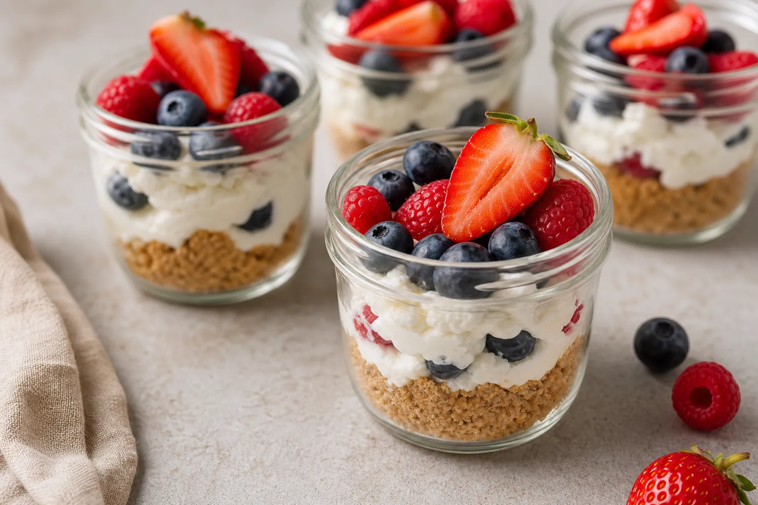 High-Protein Cheesecake Jars