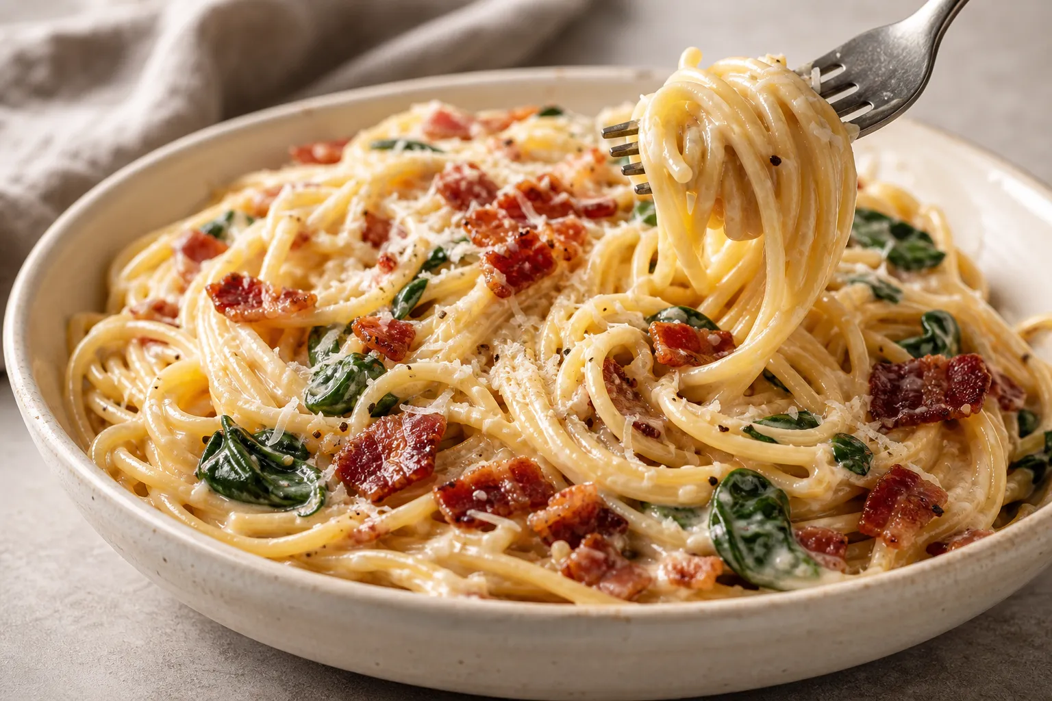 Instant Pot Creamy Bacon Pasta