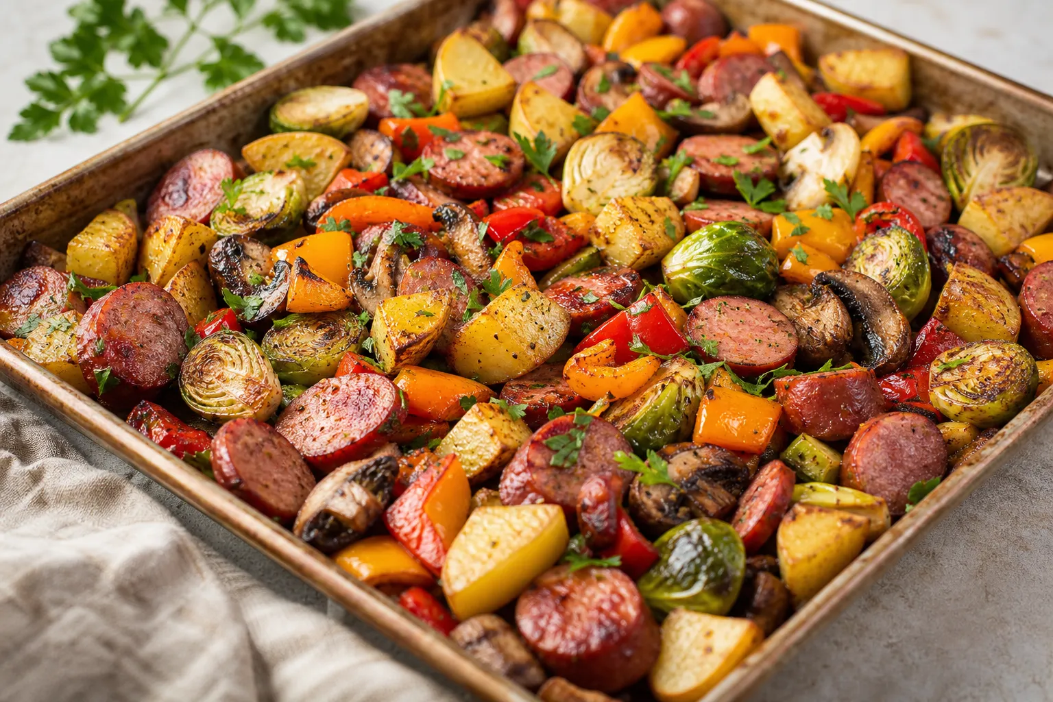 Sheet Pan Sausage and Vegetables